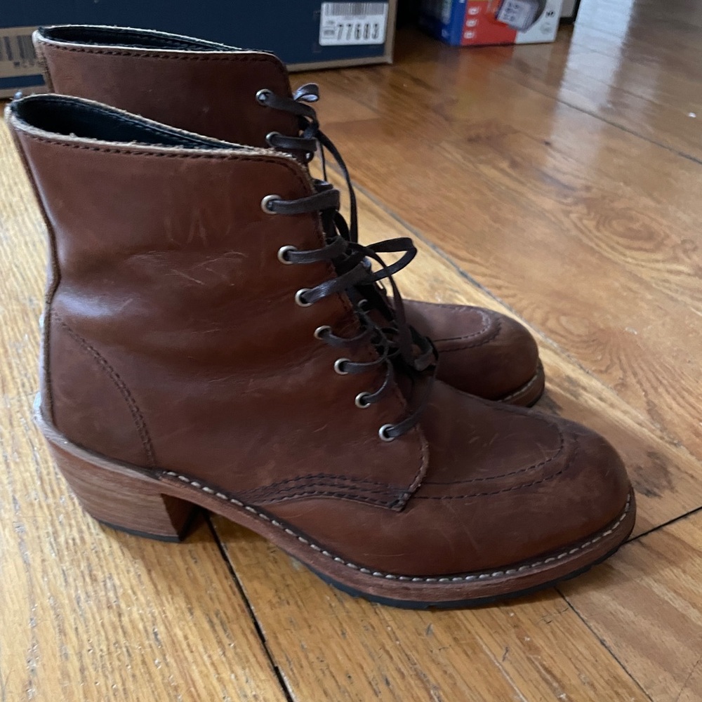 Red Wing heeled boots